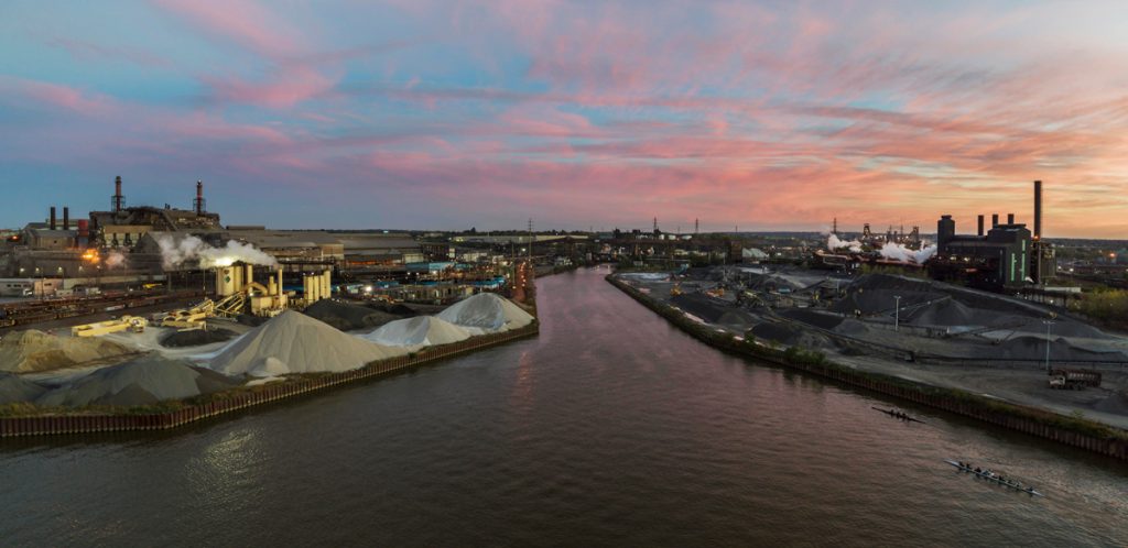 Cuyahoga River in Cleveland, Ohio. Photo by Peter Essick.